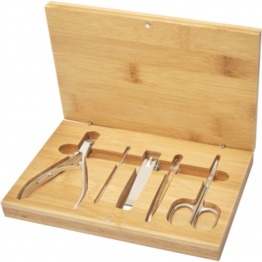 Logotrade promotional product picture of: Ladia 5-piece bamboo manicure set