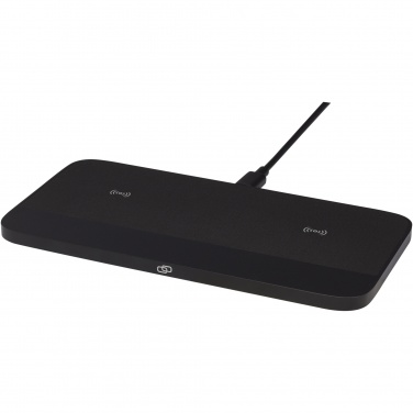 Logo trade promotional giveaways image of: Hybrid 15W premium dual wireless charging pad