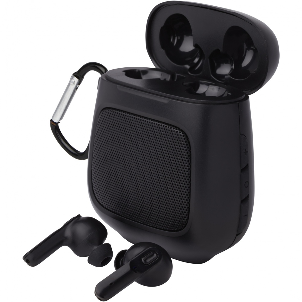 Logotrade corporate gift image of: Remix auto pair True Wireless earbuds and speaker