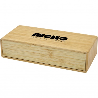 Logotrade advertising products photo of: Minata bamboo wireless charger with clock