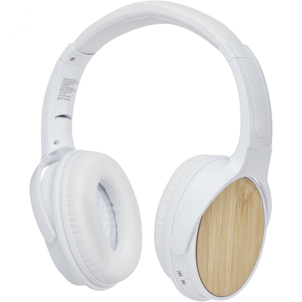 Logotrade business gift image of: Athos bamboo Bluetooth® headphones with microphone