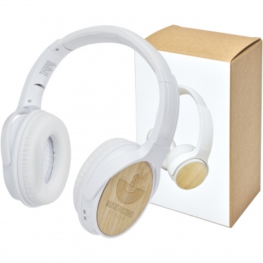 Logotrade promotional item picture of: Athos bamboo Bluetooth® headphones with microphone