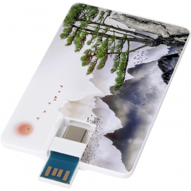 Logotrade promotional item picture of: Duo slim 32GB USB drive with Type-C and USB-A 3.0