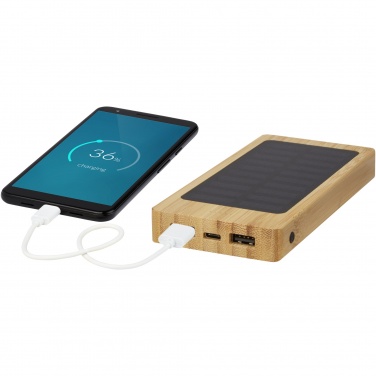 Logotrade advertising products photo of: Alata 8000 mAh bamboo solar power bank