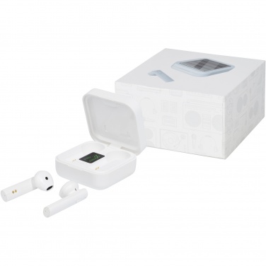 Logo trade promotional item photo of: Tayo solar charging TWS earbuds 