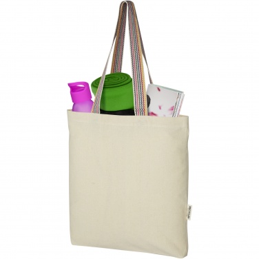 Logo trade promotional giveaways image of: Rainbow 180 g/m² recycled cotton tote bag 5L
