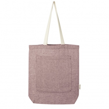 Logotrade promotional merchandise image of: Pheebs 150 g/m² recycled cotton tote bag with front pocket 9L