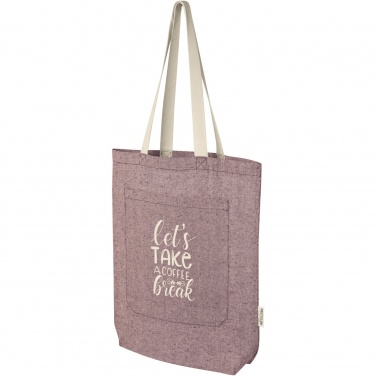 Logotrade promotional merchandise photo of: Pheebs 150 g/m² recycled cotton tote bag with front pocket 9L
