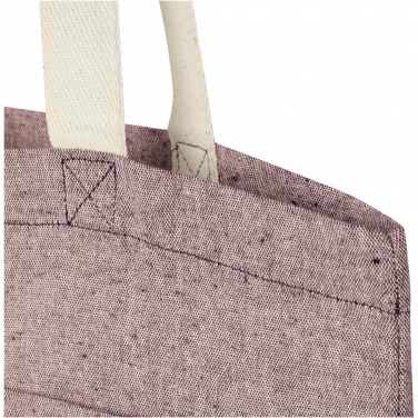 Logo trade promotional giveaways image of: Pheebs 150 g/m² recycled cotton tote bag with front pocket 9L