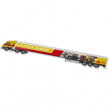 Logotrade promotional item picture of: Tait 30cm lorry-shaped recycled plastic ruler