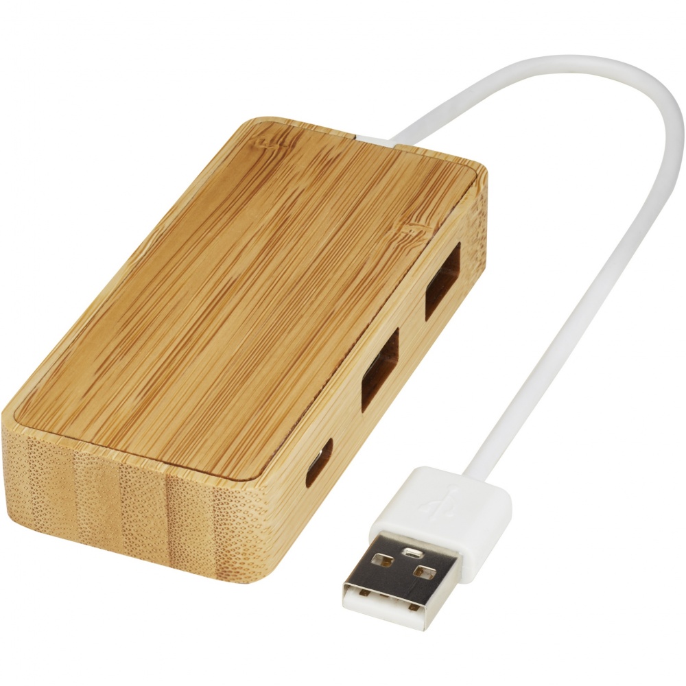 Logotrade promotional gifts photo of: Tapas bamboo USB hub