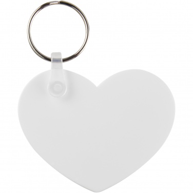 Logo trade promotional merchandise photo of: Tait heart-shaped recycled keychain