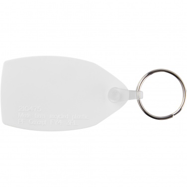Logo trade business gifts image of: Tait rectangular-shaped recycled keychain
