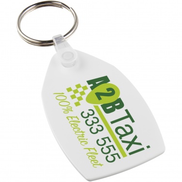 Logo trade advertising products image of: Tait rectangular-shaped recycled keychain