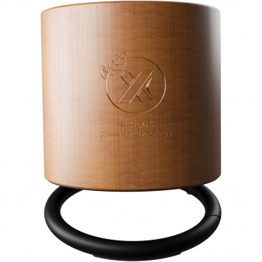 Logo trade promotional giveaways image of: SCX.design S27 3W wooden ring speaker