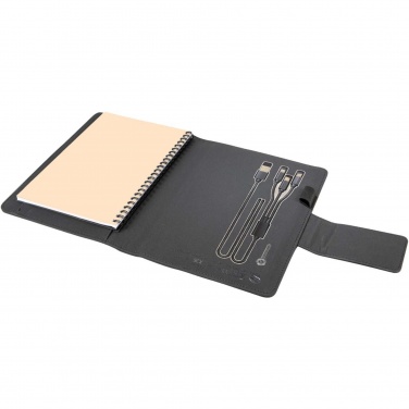 Logo trade corporate gifts image of: SCX.design O16 A5 light-up notebook power bank
