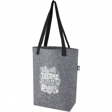 Logo trade promotional items image of: Felta GRS recycled felt tote bag with wide bottom 12L