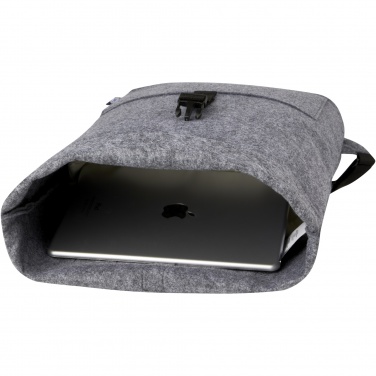Logo trade corporate gifts picture of: Felta GRS recycled felt roll-top bike bag 13L