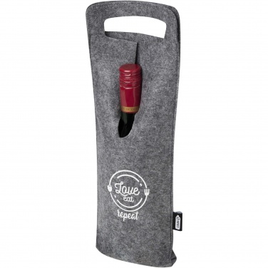 Logo trade advertising product photo of: Felta 75 cl GRS recycled felt wine bag