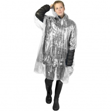 Logotrade promotional item picture of: Mayan recycled plastic disposable rain poncho with storage pouch