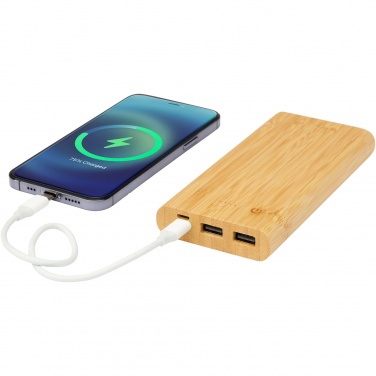 Logo trade promotional merchandise photo of: Tulda 10.000 mAh bamboo power bank