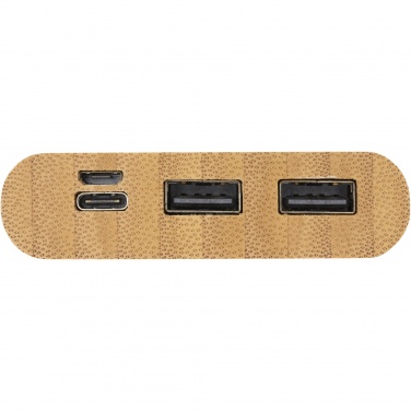 Logo trade corporate gifts image of: Tulda 10.000 mAh bamboo power bank