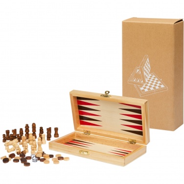 Logotrade promotional products photo of: Mugo 3-in-1 wooden game set
