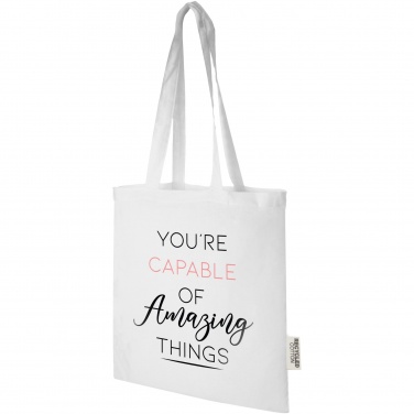 Logo trade promotional gift photo of: Madras 140 g/m2 GRS recycled cotton tote bag 7L