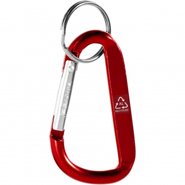 Logotrade business gifts photo of: Timor RCS recycled aluminium carabiner keychain