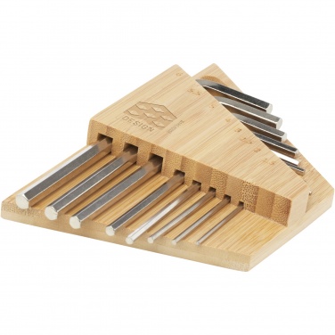 Logo trade promotional items image of: Allen bamboo hex key tool set