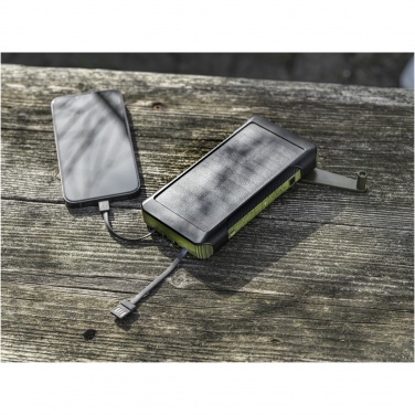 Logotrade promotional gift image of: Soldy 10.000 mAh RCS recycled plastic solar dynamo power bank 