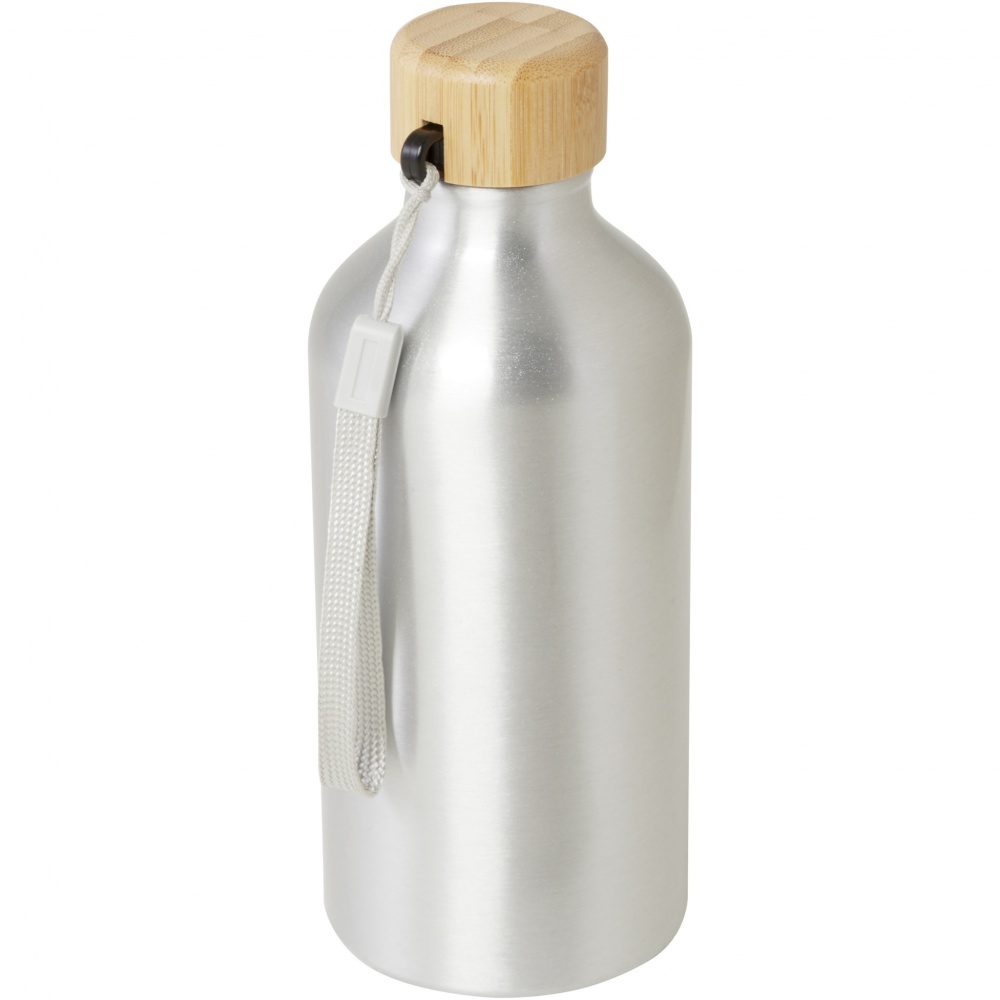Logo trade promotional product photo of: Malpeza 500 ml RCS certified recycled aluminium water bottle