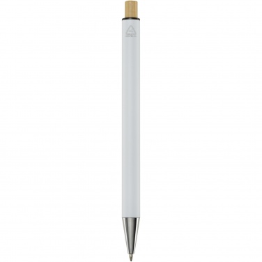 Logo trade advertising products image of: Cyrus recycled aluminium ballpoint pen (blue ink)