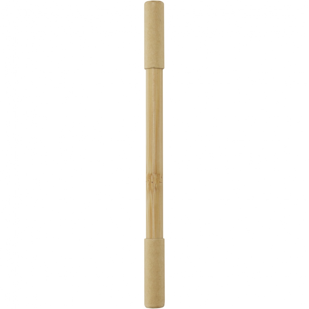Logo trade promotional products image of: Samambu bamboo duo pen