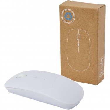 Logotrade promotional giveaway image of: Menlo RCS recycled plastic wireless mouse 