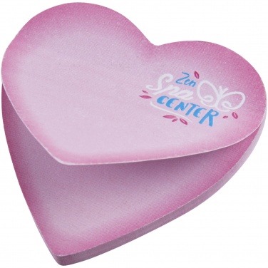 Logo trade promotional giveaways picture of: Sticky-Mate® heart-shaped recycled sticky notes