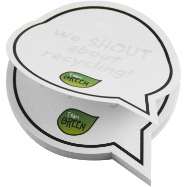 Logo trade promotional item photo of: Sticky-Mate® speech bubble-shaped recycled sticky notes