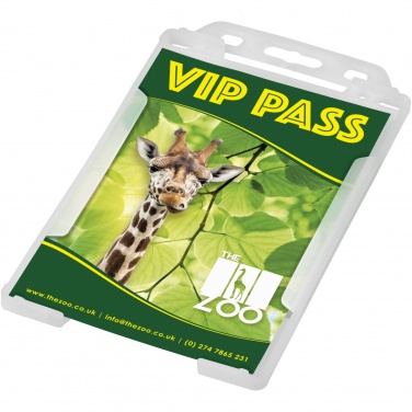 Logo trade promotional products image of: Pierre recycled plastic card holder 