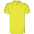 Monzha short sleeve kids sports polo, Fluor Yellow