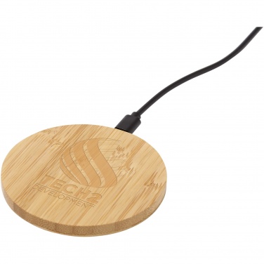 Logotrade promotional gift picture of: Essence 15W bamboo wireless charging pad