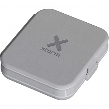 Logo trade promotional products picture of: Xtorm XWF21 15W foldable 2-in-1 wireless travel charger