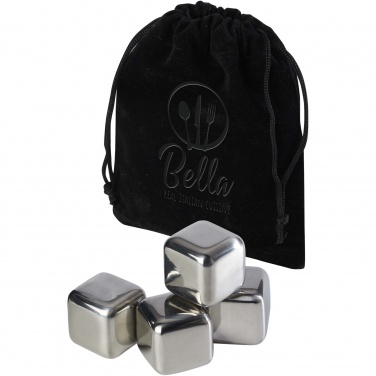 Logo trade promotional items image of: Froz stainless steel ice cubes set
