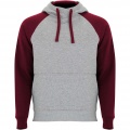 Badet unisex two-tone hoodie, Heather grey / Garnet