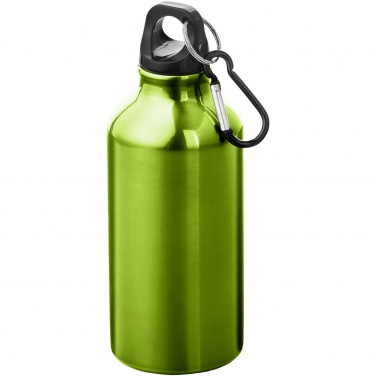 Logotrade promotional merchandise image of: Oregon 400 ml aluminium water bottle with carabiner