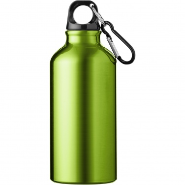 Logo trade promotional merchandise image of: Oregon 400 ml aluminium water bottle with carabiner