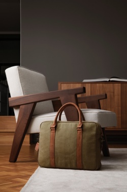 Logo trade advertising products image of: VINGA Bosler RCS recycled canvas computer bag