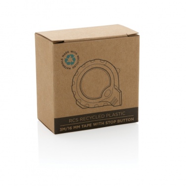 Logotrade promotional merchandise image of: RCS recycled plastic 3M/16 mm tape with stop button