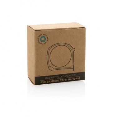 Logo trade promotional giveaways image of: RCS recycled plastic bamboo tape 5M/19mm