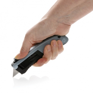 Logo trade promotional gifts picture of: RCS certified recycled plastic Auto retract safety knife