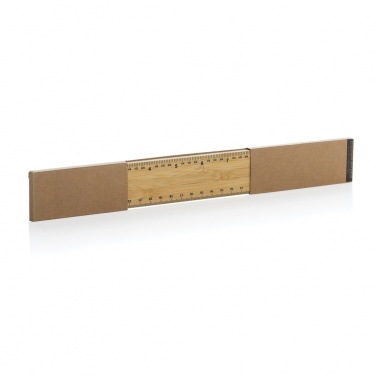 Logotrade promotional gift image of: Timberson extra thick 30cm double sided bamboo ruler